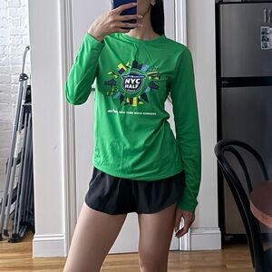 New Balance Green Long-Sleeve Tee